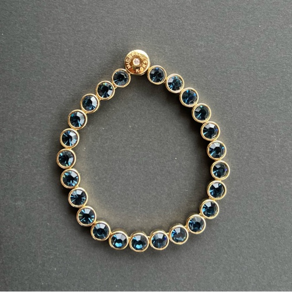 Elegant Gold and Blue Bracelet